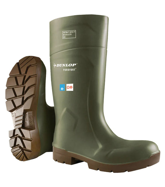 Dunlop Purofort Green Polyurethane Boots | 14.5"