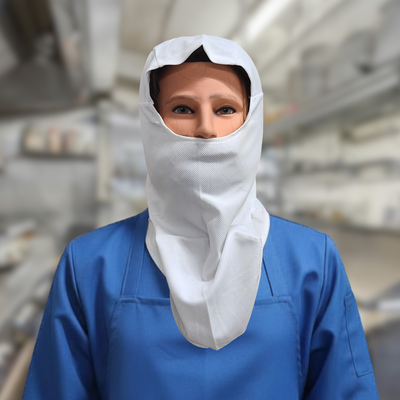 Passe-montagne extensible réutilisable et lavable en polyester | Blanc