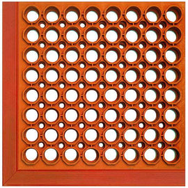 Terra Cotta Floor Mat with Beveled Edge Greaseproof 36" X 60" X 0.5"