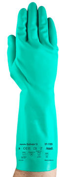 Chemical Resistant AlphaTec® Solvex® Unlined Nitrile Gloves | 37-155 | 15 mil-3