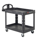 Rubbermaid® Heavy Duty 2-Shelf Utility Cart | Lipped Shelf | Swivel Casters | 4520-5