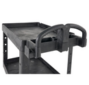 Rubbermaid® Heavy Duty 2-Shelf Utility Cart | Lipped Shelf | Swivel Casters | 4520-4
