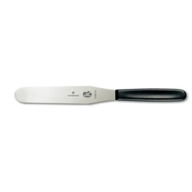 Icing Spatula, 6" straight, black polypropylene handle – with peggable sheath 5.2603.15