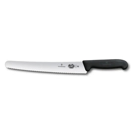 Couteau à pain et gâteaux de boulanger, lame de 26 cm, bord dentelé, manche rouge Fibrox 5.2931.26