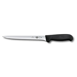 Filet, couteau de pêche, lame droite et flexible de 20 cm, manche Fibrox noir 5.3763.20-X5