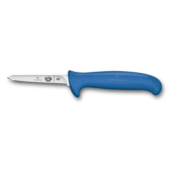 Poultry Knife, 3 ¾”, straight, boning, small blue Fibrox handle 5.5902.09S