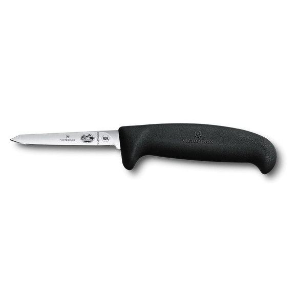 Couteau volaille, lame droite 3¾" à évent, à désosser, manche Fibrox noir de taille moyenne 5.5903.09M