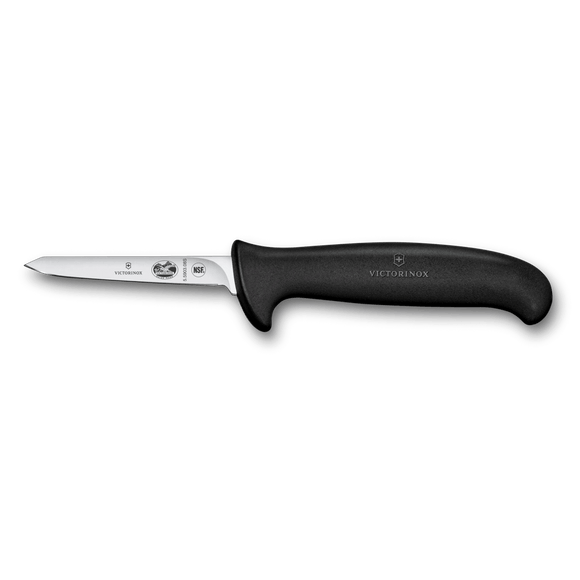 Couteau à volaille, 3 ¼ po, pointe inclinée, petit manche Fibrox noir 5.5903.08S