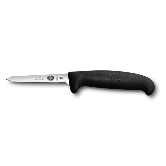 Poultry Knife, 3" slant point, vent boning, small black Fibrox handle 5.5903.08