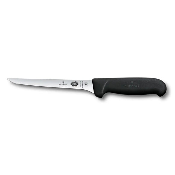 Boning Knife, 6" straight, narrow, flexible blade, blue Fibrox handle 5.6412.15
