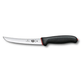 Couteau à désosser, lame courbe large de 15 cm, manche Dual Grip noir 5.6503.15D