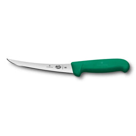 Couteau à désosser, lame incurvée semi-rigide de 15 cm, manche Fibrox vert 5.6604.15
