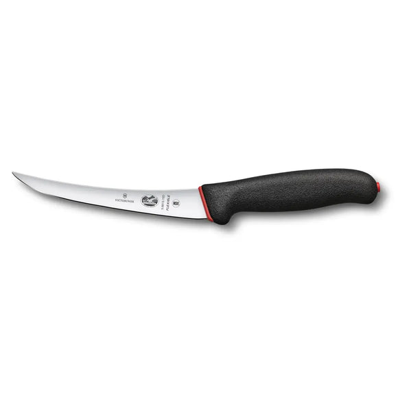 Boning Knife, 6" curved, flexible narrow blade, black Dual Grip handle 5.6613.15D