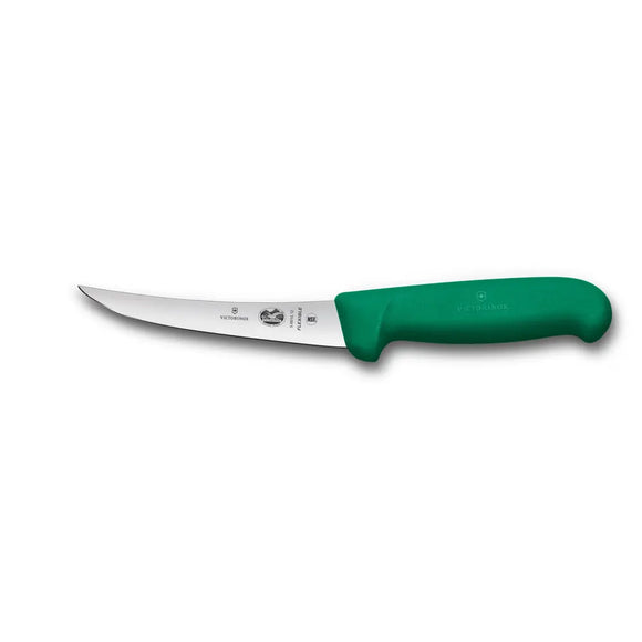 Boning Knife, 5" curved, flexible blade, green Fibrox handle 5.6614.12