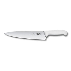 Couteau de chef, lame de 25 cm, manche blanc Fibrox 5.2007.25