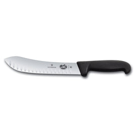 Couteau de boucher, lame droite granton 8 po, manche Fibrox noir 5.7423.20-X1