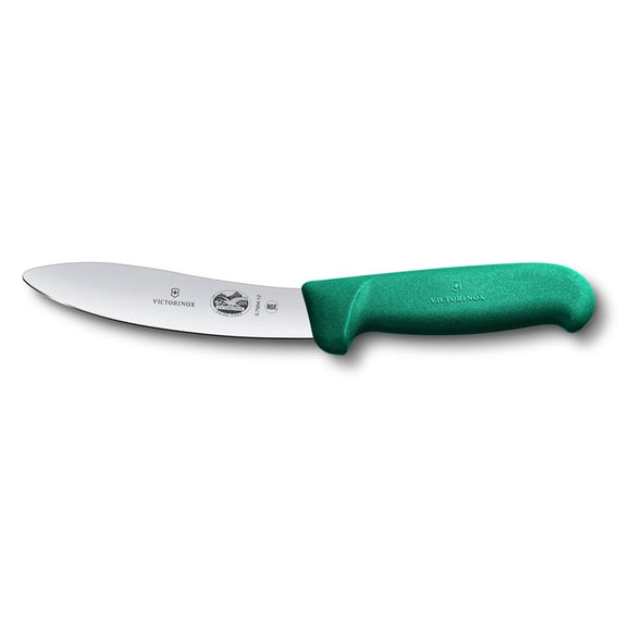 Couteau à dépouiller, lame de 13 cm, manche vert Fibrox 5.7904.12