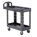 Brute Heavy Duty Ergonomic Handle Utility Cart with Lipped Shelf-3