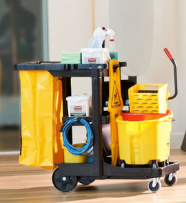 Rubbermaid® Standard Janitor Cart With Vinyl Zippered Bag - 0