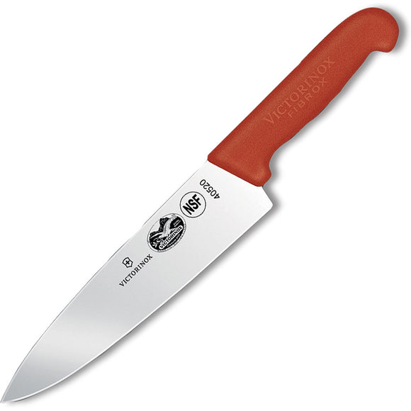 Couteau de chef Fibrox® rouge 8 po 5.2061.20