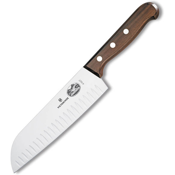 7" Stamped Granton Santoku Knife With Rosewood Handle 6.8520.17