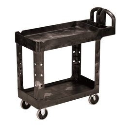 Rubbermaid HD 2-Shelf Utility Cart with Lipped Shelf
