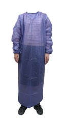Light PVC Blue Reusable Gown | 6 Mil-2