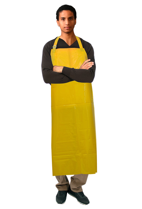 Reusable Polyurethane Adjustable Aprons | 35" x 45" | 5.5 Mil | Bag of 10 or Case of 50