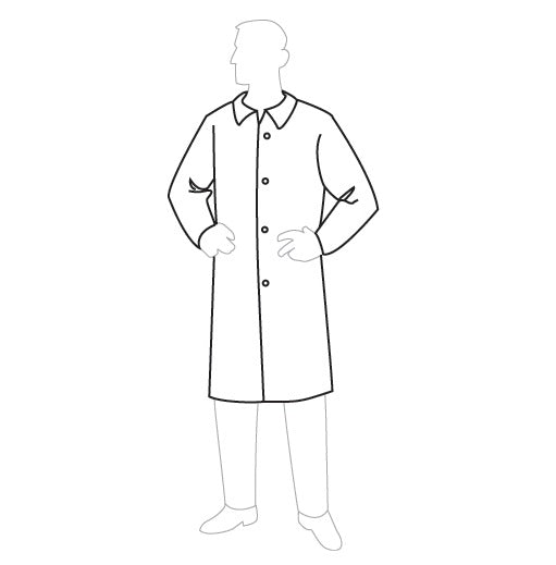 Blouse de laboratoire jetable en polypropylène de poids moyen