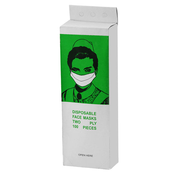Masque facial jetable en papier à 2 épaisseurs