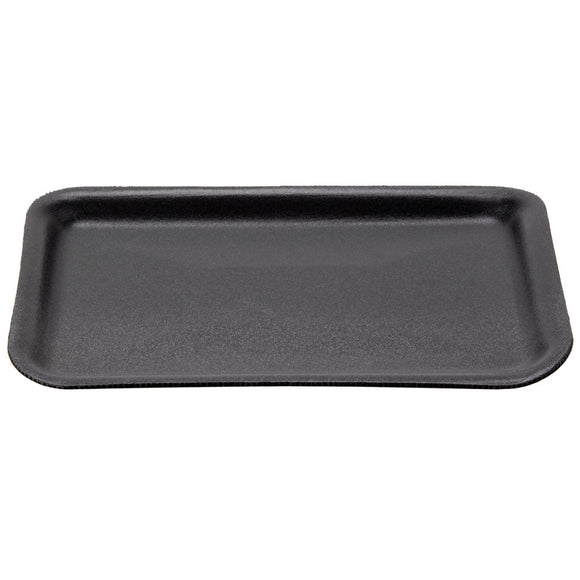 Black 2S Foam Meat Tray | 8"x 6"x 5/8"