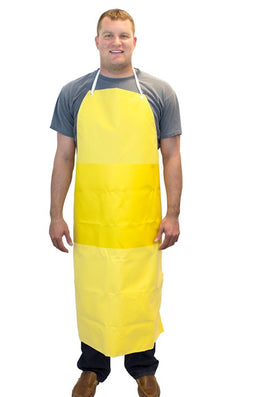Tablier réutilisable Hycar jaune avec patch pour le ventre | 16 Mil