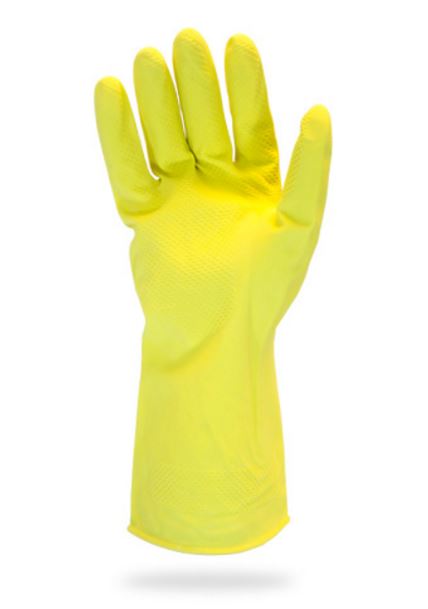 Gants en latex doublés de flocage | 12 mil | 12 paires par sac, 120 paires par caisse